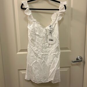 NWT Princess Polly Besiana Mini Dress White (Size 6/M)